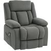 HOMCOM Power Lift Recliner Chair with Massage and Heat, Electric Lift Chair with Side Pockets for Elderly, Gray