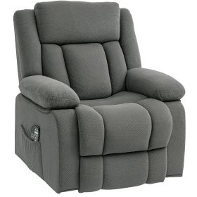 HOMCOM Power Lift Recliner Chair with Massage and Heat, Electric Lift Chair with Side Pockets for Elderly, Gray
