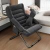 Folding Floor Sofa Chair with Adjustable Backrest 3 Reclining Positions Comfortable Lazy Lounge Chair for Dorm Bedroom Living Room Patio Garden Single