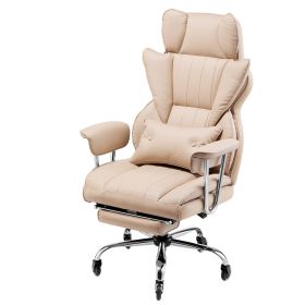 VEVOR Executive Office Chair with Footrest, 400 lbs Capacity With Heavy Duty PU Leather Wide Office Chair