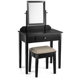 Vanity Dressing Table Set with Large Drawer & Mirror