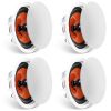 VEVOR 4 PCs 8 Inch in Ceiling Speakers, 100-Watts, Flush Mount Ceiling & in-Wall Speakers System with 8Î©Impedance 89dB Sensitivity