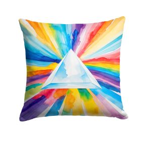 Gay Pride Intersectional Prism Throw Pillow Machine Washable, Indoor Outdoor Decorative Pillow for Couch, Bed or Patio, 14Hx14W