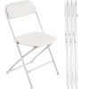 VEVOR 4 Pack Folding Chairs, Foldable Plastic Chairs with Heavy Duty Metal Frame, Portable Folding Card Table Chairs
