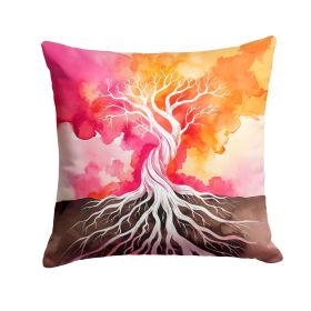 Rooted in Lesbian Pride Throw Pillow Machine Washable, Indoor Outdoor Decorative Pillow for Couch, Bed or Patio, 18Hx18W