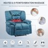 Living Room Recliner Chair Sofa with Massage and Heating