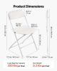 VEVOR 4 Pack Folding Chairs, Foldable Plastic Chairs with Heavy Duty Metal Frame, Portable Folding Card Table Chairs