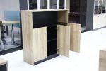 Simple Design Wooden Office Filing Cabinet 3 Doors Office Cabinet Storage Cabinet
