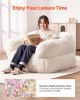 VEVOR Bean Bag Chair, BeanBag Sofa Chair with Armrests for Adults, Fluffy Plush & High-Density Foam Filling Adult Bean Bag with Zapper