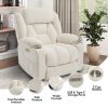 Power Lift Recliner Chair for Elderly, Recliner chair with Massage & Heat, Electric Leather Lift Recliner Chair for Living Room with Side Pocket