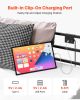 VEVOR King Size Metal Canopy Bed Frame with Charging Station and Four Posters
