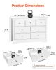 VEVOR 7 Drawer Dresser, Wooden Chest of Drawers with Sliding with Anti-tip Device, Modern Minimalist Dresser Chest