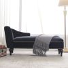 58" Velvet Chaise Lounge; Button Tufted Right Arm Facing Lounge Chair with Nailhead Trim & Solid Wood Legs for Living Room or Office; Sleeper Lounge S