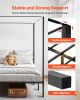 VEVOR King Size Canopy Bed Frame Metal Canopy Bed with Four Posters Black