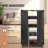 VEVOR 5-Tier AV Media Stand with Wheels, Wooden Audio-Video Media Stand for DVD Players/Cable Boxes/Games Consoles