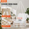 VEVOR Hammock Swinging Chair MacramÃ© Hanging Chair with Cushion Indoor & Outdoor