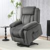HOMCOM Power Lift Recliner Chair with Massage and Heat, Electric Lift Chair with Side Pockets for Elderly, Gray