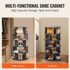 VEVOR 5 Tiers Rotating Shoe Rack Tower, 360Â°Spinning Shoe Display, Revolving Shoe Rack Storage Round Carousel, Lazy Susan Shoe Rack Organizer