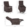 Electric Power Lift Recliner Chair Sofa with Massage & Vibration for Living Room Bedroom Office, Brown