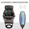 Massage Recliner Chair with Ottoman, 360æ³ Swivel, 10-Point Vibration, Remote Control, Plush Comfort, Brown