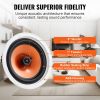 VEVOR 4 PCs 8 Inch in Ceiling Speakers, 100-Watts, Flush Mount Ceiling & in-Wall Speakers System with 8Î©Impedance 89dB Sensitivity