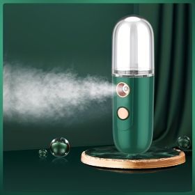 Water Replenishment Instrument Cold Spray Humidifier USB Charging Handheld Face Steamer Portable Creative Gift Beauty Water Replenishment Instrum (Color: Pink, size: 11*3.75cm/4.3*1.5inch)