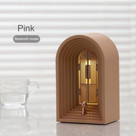 Speaker Nordic Lamp Festival Creative Gift Atmosphere Night Lamp Desktop Bluetooth DIY Bedroom Lamp (Ships From: China, Color: Pink)