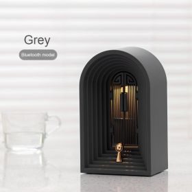 Speaker Nordic Lamp Festival Creative Gift Atmosphere Night Lamp Desktop Bluetooth DIY Bedroom Lamp (Ships From: China, Color: Grey)