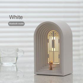 Speaker Nordic Lamp Festival Creative Gift Atmosphere Night Lamp Desktop Bluetooth DIY Bedroom Lamp (Ships From: China, Color: White)