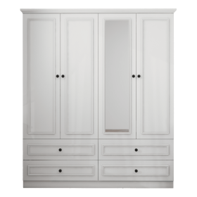 Armoire Wardrobe Closet Wooden with 3 Doors, Hanging Rods, 2 Drawers, Storage Cabinet and Mirror Large Capacity Large Wardrobe Closet for Bedroom (size: YG-65)