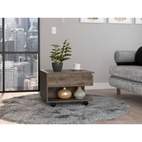 Pictor Nightstand, One Drawer, Lower Shelf, Superior Top, Black (Color: Light Gray)