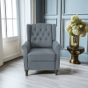 Redde Boo New Design Classic Dark Gray Waterproof Fabric Living Room Pull Button Sofa