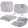 VEVOR Bean Bag Bed Chair, Convertible Chair from BeanBag to Lounge or Mattress, Gaint Bean Bag Chair Bed with Washable Cover for Adults, Fluffy Plush