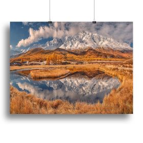 Mirror For Mountains Canvas Print or Poster (Type: Poster Print, size: 28" x 20" / 70cm x 50cm (approx))