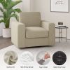 The modern-style single sofa chair can rotate 360 degrees with a spring-supported seat surface to enhance your sitting experience and adapt to your li