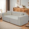 Full Foam Compression Sofa, Modern Sofa Couch, 2-3 Seat Mid Century Indoor Couch, Exquisite Upholstered Loveseat for Living Room,Bedroom,Apartment