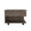 Pictor Nightstand, One Drawer, Lower Shelf, Superior Top, Black
