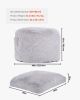 VEVOR Bean Bag Bed Chair, Convertible Chair from BeanBag to Lounge or Mattress, Gaint Bean Bag Chair Bed with Washable Cover for Adults, Fluffy Plush