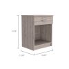 Pictor Nightstand, One Drawer, Lower Shelf, Superior Top, Black