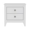 Breeze Four-Legged Modern Bedroom Nightstand, with Two Drawers, Black
